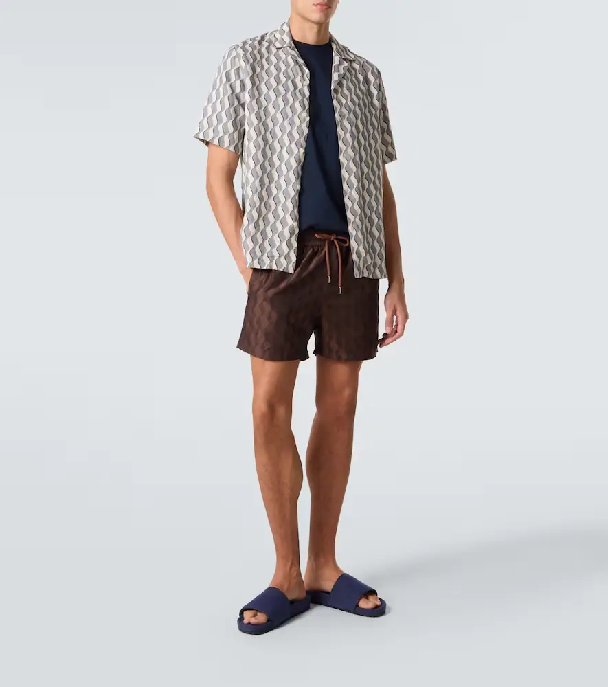 Frescobol Carioca Roberto printed linen bowling shirt | Thumbnail 6