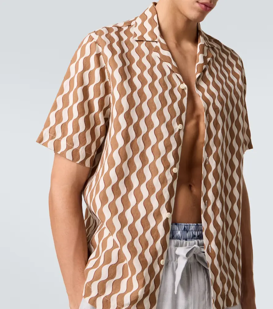 Frescobol Carioca Roberto printed linen shirt | Thumbnail 2