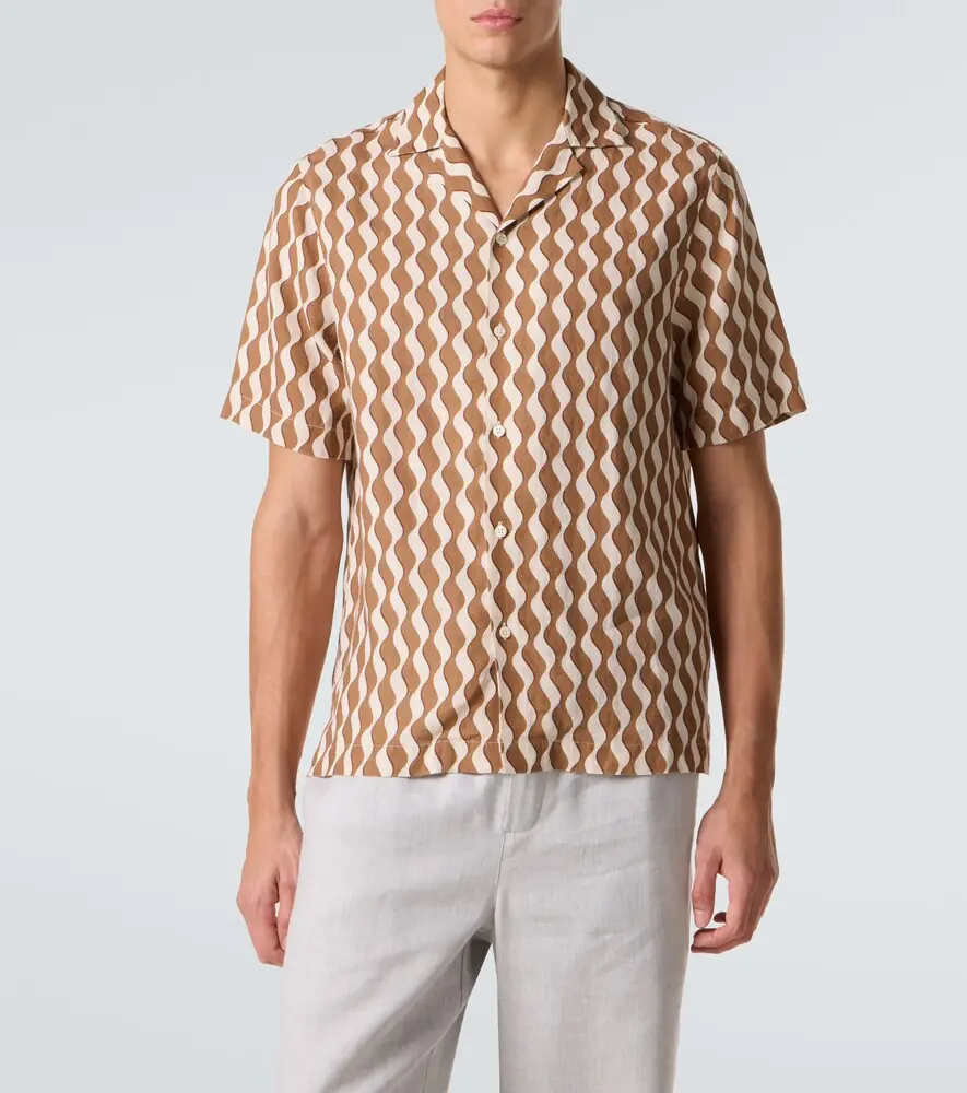 Frescobol Carioca Roberto printed linen shirt | Thumbnail 3