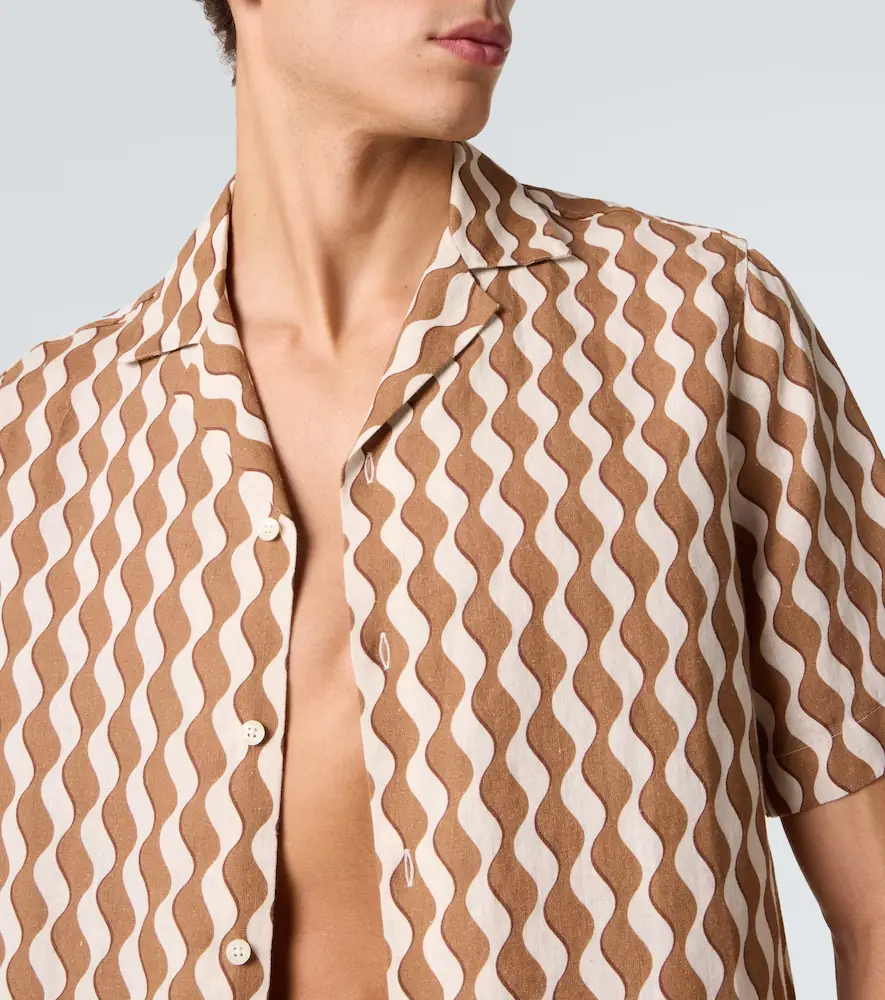 Frescobol Carioca Roberto printed linen shirt | Thumbnail 4