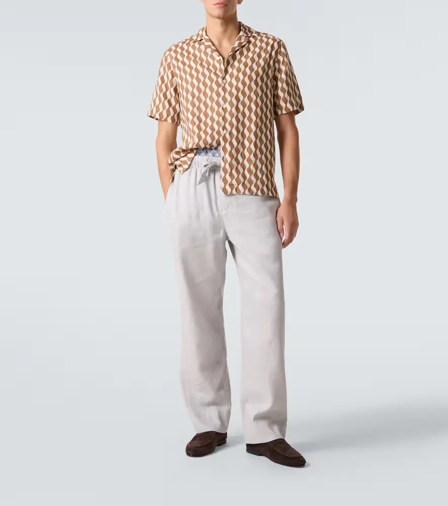 Frescobol Carioca Roberto printed linen shirt | Thumbnail 5