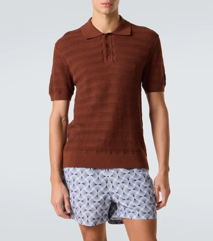 Frescobol Carioca Vidal knit cotton polo shirt | Thumbnail 4
