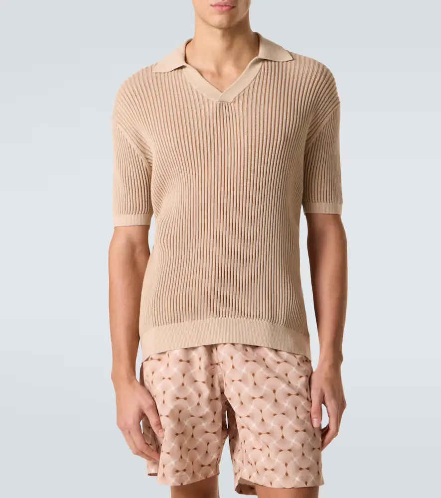 Frescobol Carioca Rino cotton and cashmere polo shirt | Thumbnail 3