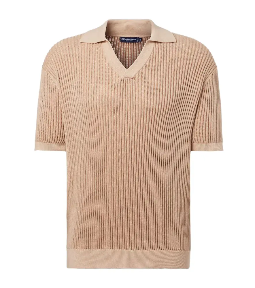 Frescobol Carioca Rino cotton and cashmere polo shirt