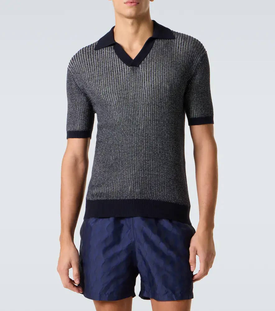 Frescobol Carioca Rino cotton and cashmere polo shirt | Thumbnail 4 Frescobol Carioca Rino cotton and cashmere polo shirt | Thumbnail 4