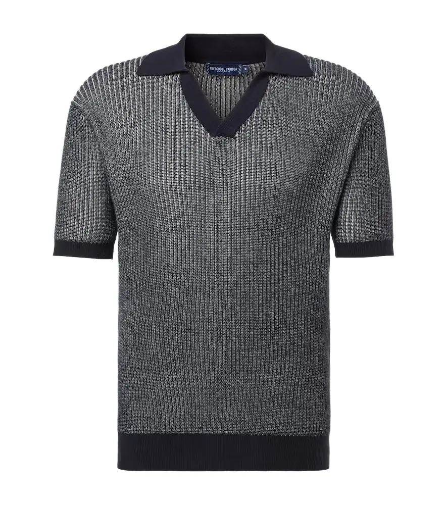 Frescobol Carioca Rino cotton and cashmere polo shirt