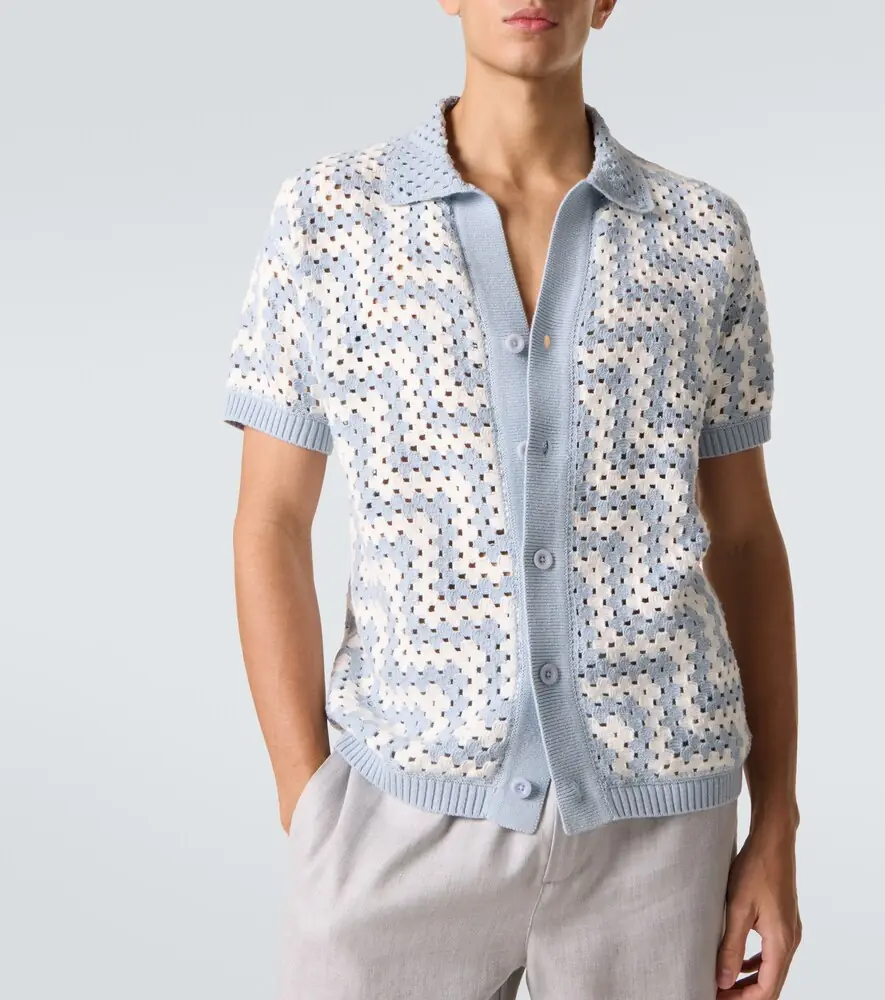 Frescobol Carioca Pinto crochet cotton cardigan | Thumbnail 5