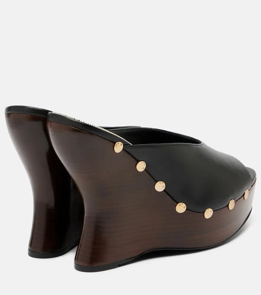Magda Butrym 115 studded leather wedge mules | Thumbnail 2