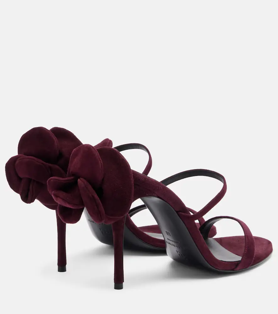 Magda Butrym Floral-appliqué suede mules | Thumbnail 2
