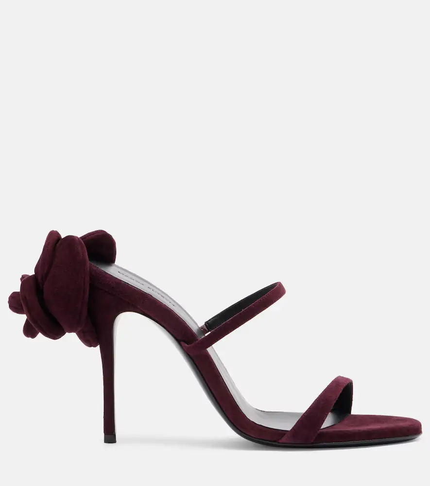 Magda Butrym Floral-appliqué suede mules | Thumbnail 3