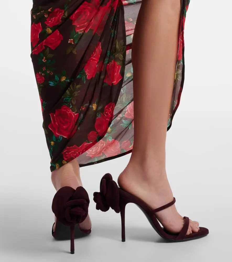 Magda Butrym Floral-appliqué suede mules | Thumbnail 5