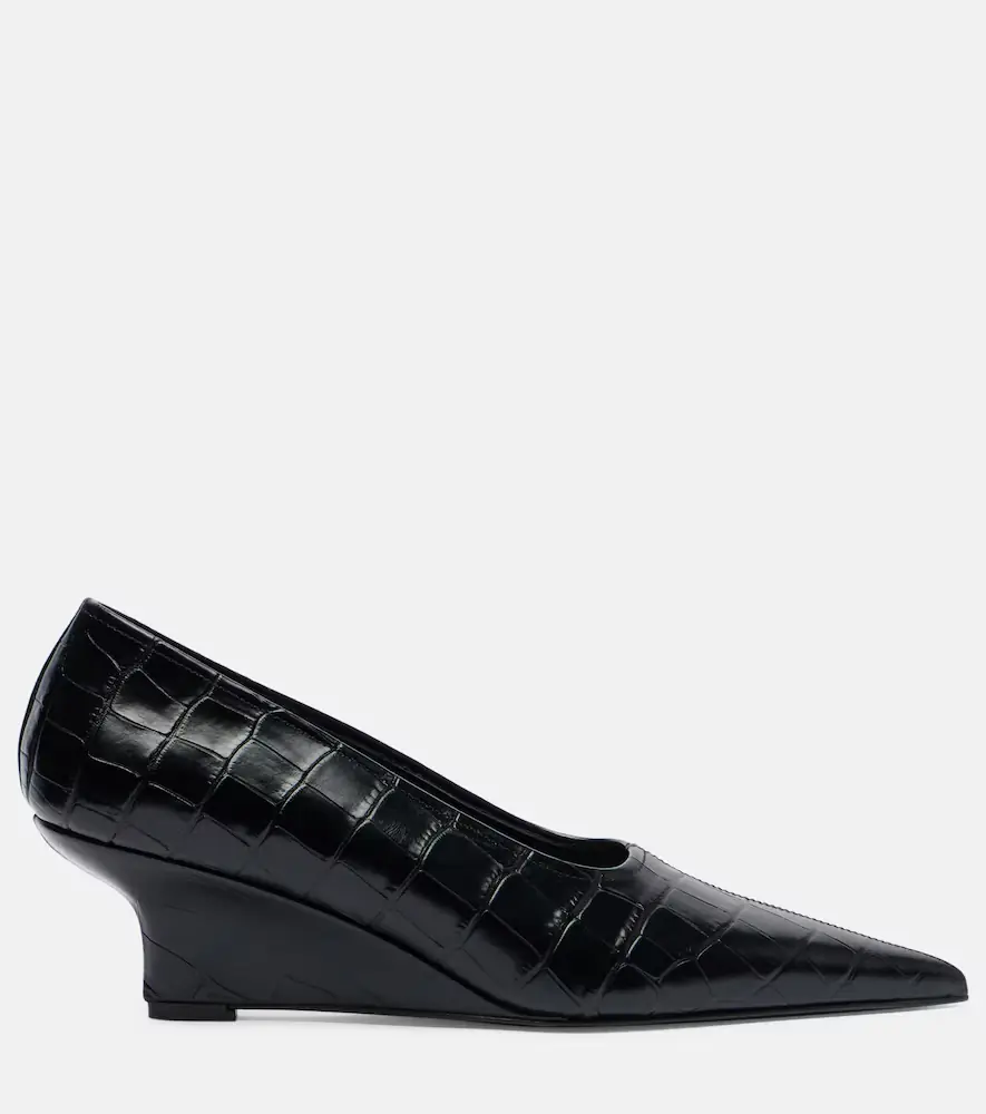 TOTEME Croc-effect leather wedges | Thumbnail 2 TOTEME Croc-effect leather wedges | Thumbnail 2