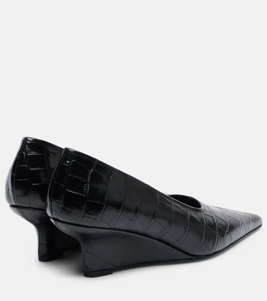 TOTEME Croc-effect leather wedges | Thumbnail 4 TOTEME Croc-effect leather wedges | Thumbnail 4