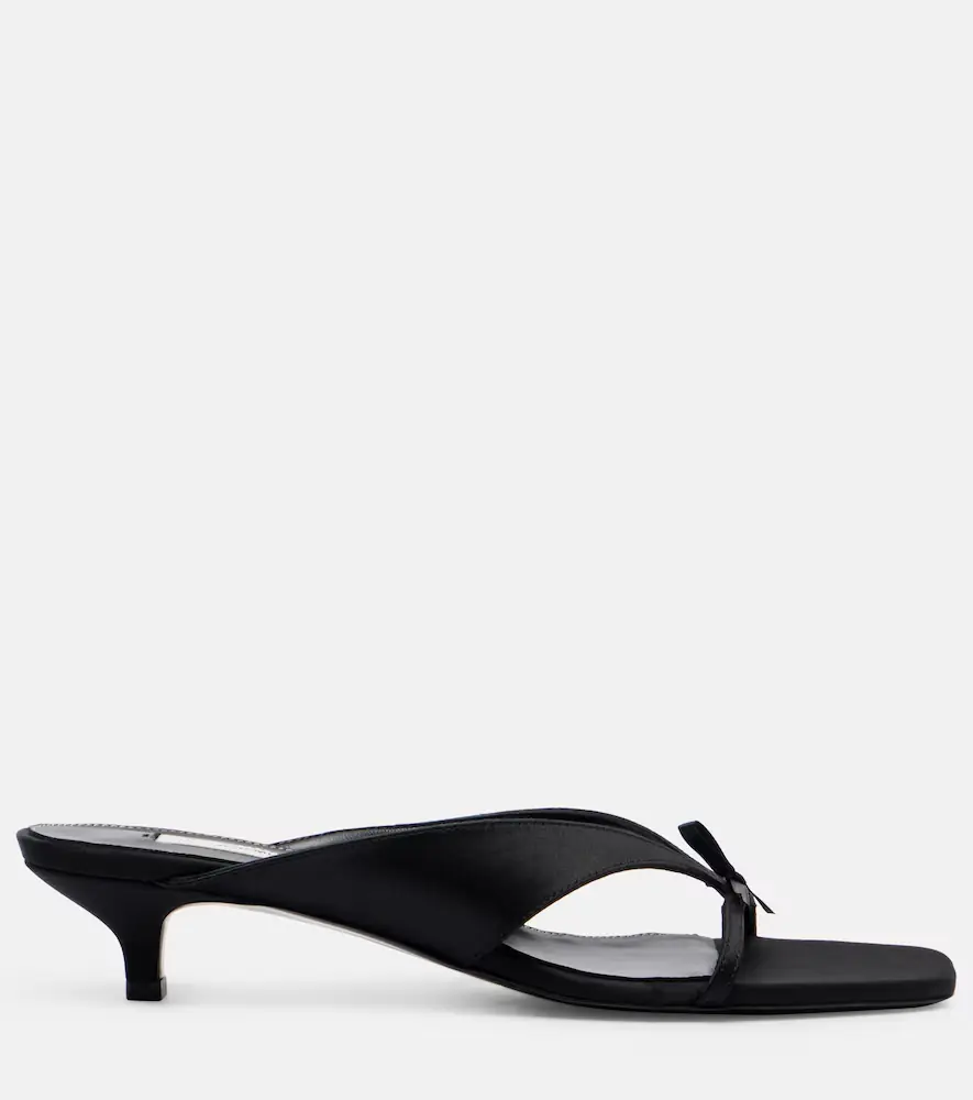 TOTEME Bow-detail satin mules | Thumbnail 3 TOTEME Bow-detail satin mules | Thumbnail 3