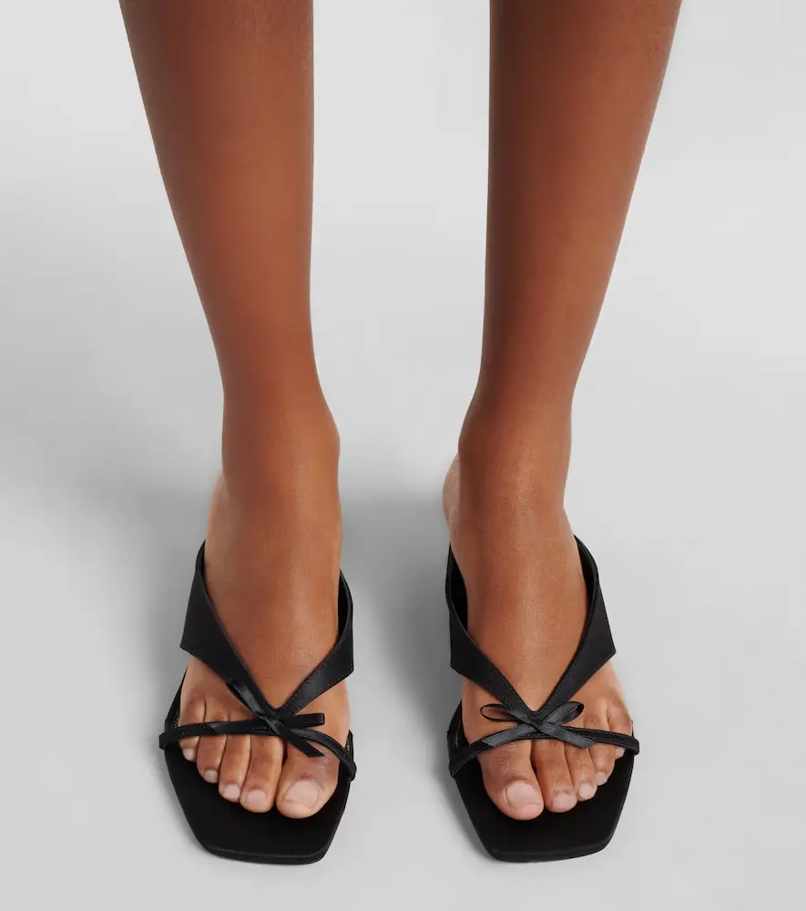 TOTEME Bow-detail satin mules | Thumbnail 6 TOTEME Bow-detail satin mules | Thumbnail 6