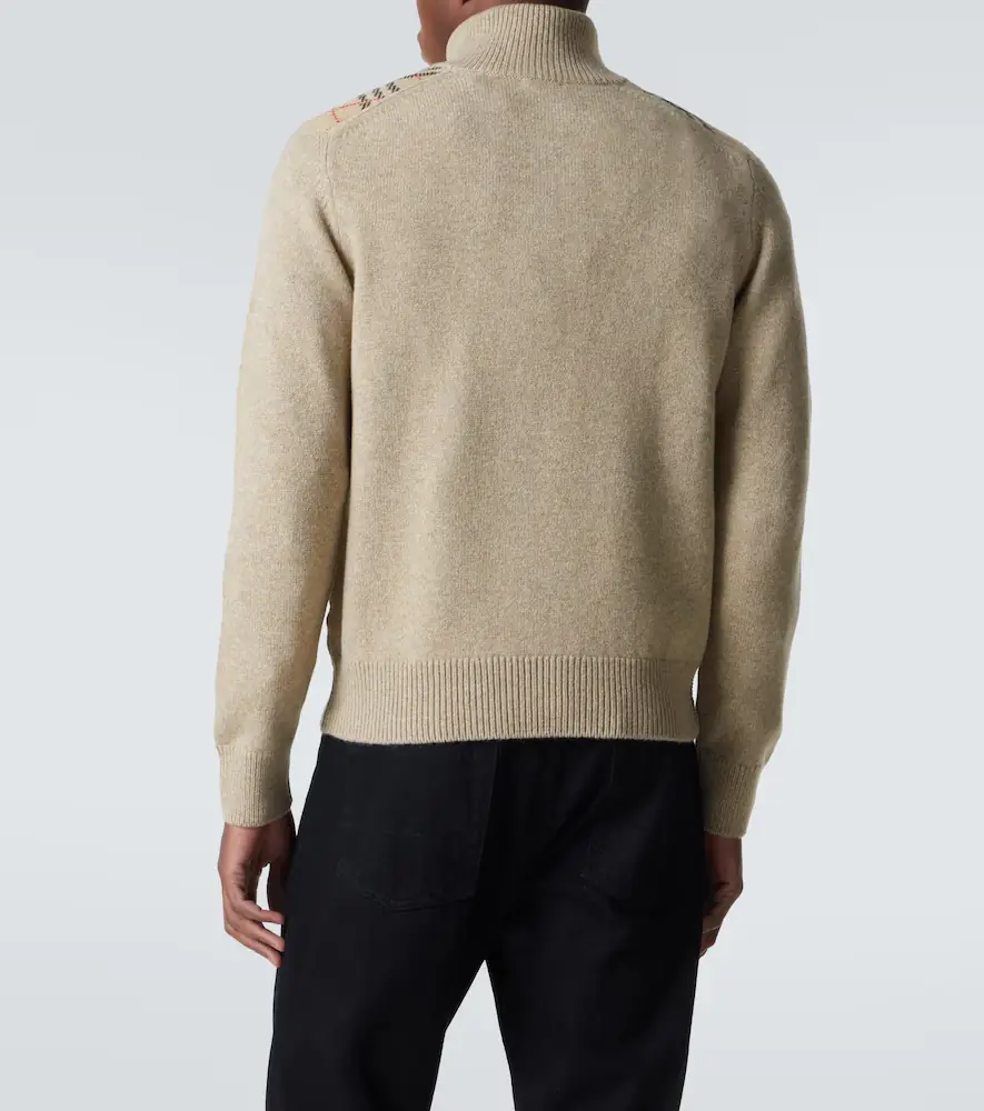 Burberry Check wool and cashmere half-zip sweater | Thumbnail 2 Burberry Check wool and cashmere half-zip sweater | Thumbnail 2