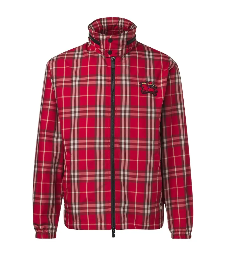 Burberry Check technical blouson jacket | Image 1 Burberry Check technical blouson jacket | Image 1