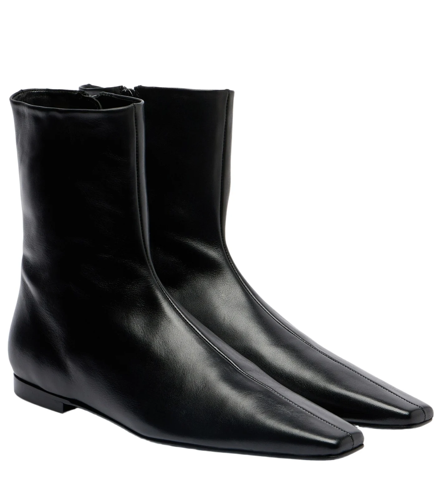 Leather ankle boots
