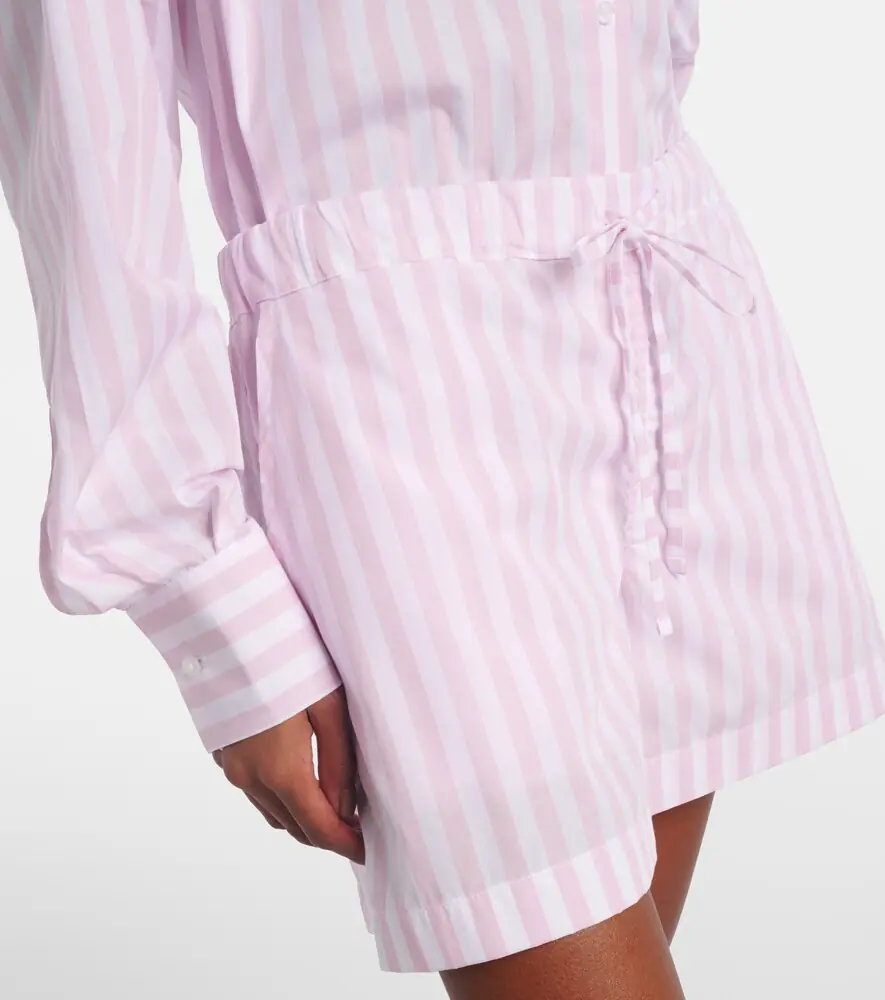 Hunza G Embroidered striped cotton poplin shorts | Thumbnail 4