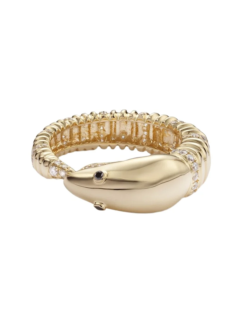 Yvonne Léon Écrevisse 9kt gold ring with diamonds