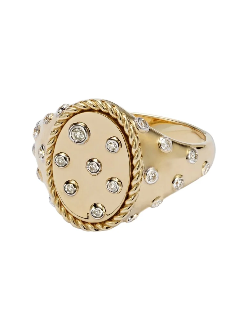 Plumetis 9kt gold ring with diamonds Plumetis 9kt gold ring with diamonds