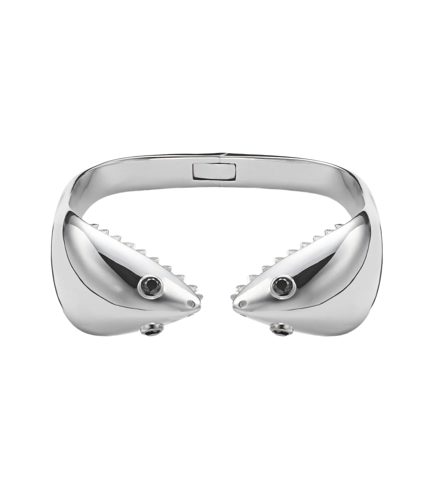 Requin 9kt white gold bangle with diamonds Requin 9kt white gold bangle with diamonds