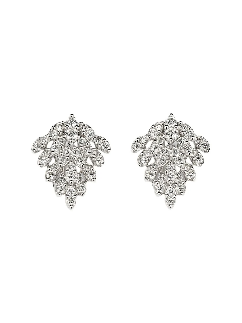 Snowflake 18kt white gold earrings with diamonds Snowflake 18kt white gold earrings with diamonds