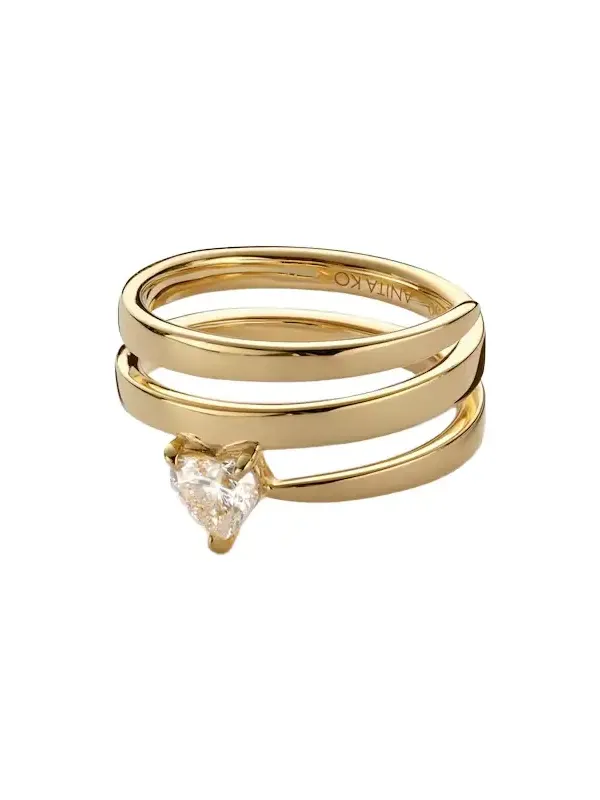 Coil 18kt gold ring with diamonds Coil 18kt gold ring with diamonds