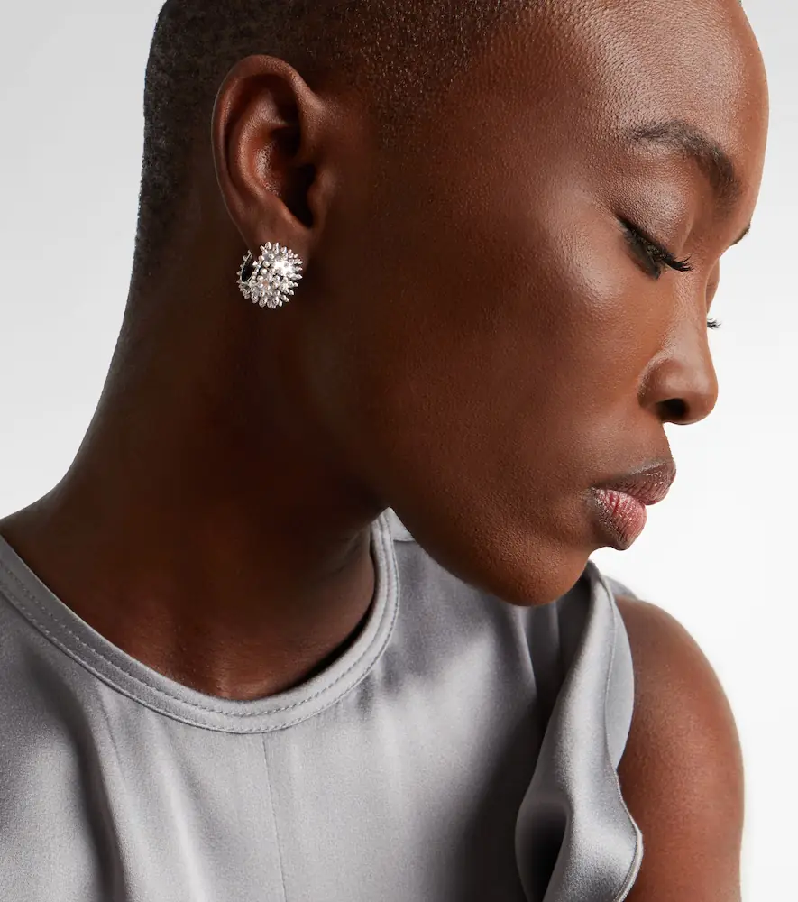 Yvonne Léon Picots 9kt white gold hoop earrings | Thumbnail 3