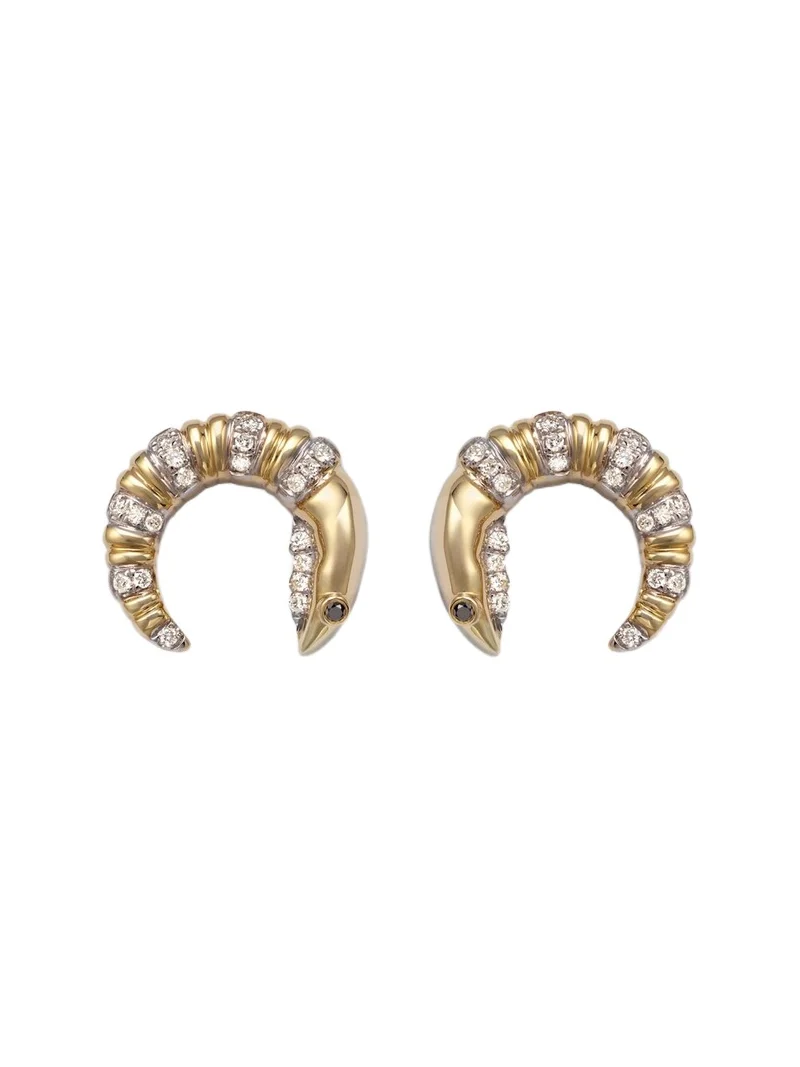 Écrevisse 9kt gold earrings with diamonds Écrevisse 9kt gold earrings with diamonds