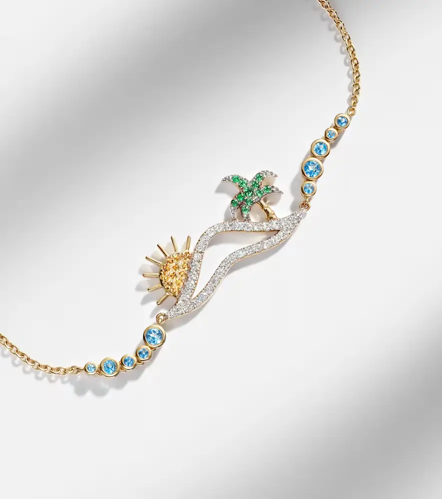 Yvonne Léon Yvonne Léon La Plage 9kt gold bracelet with diamonds and gemstones | Thumbnail 4