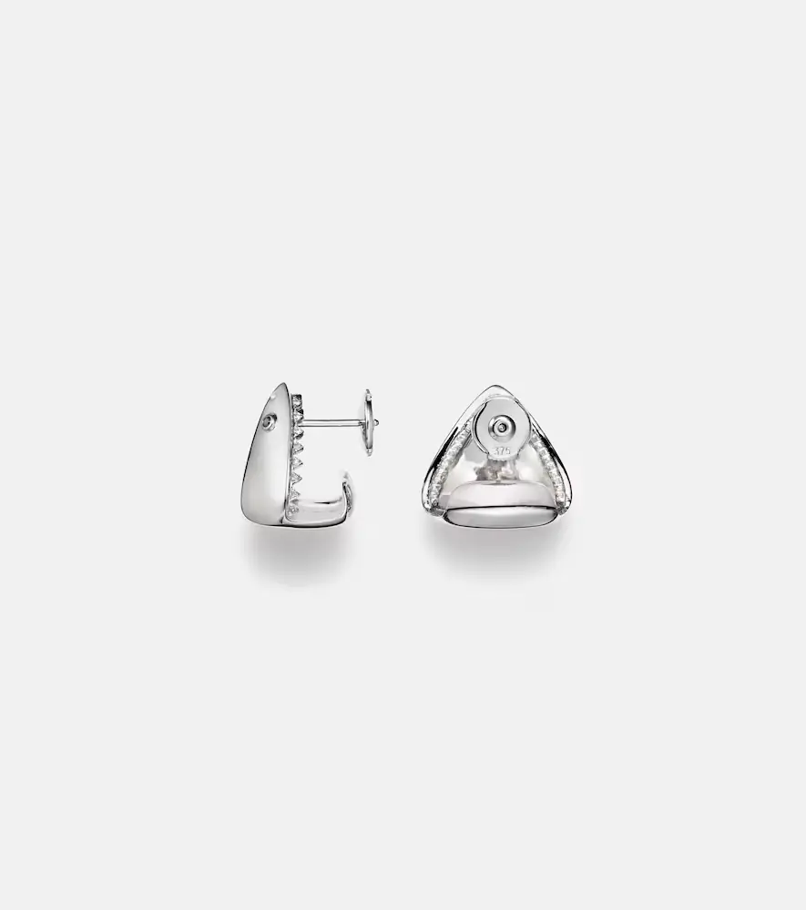 Yvonne Léon Requin 9kt white gold earrings with diamonds | Thumbnail 4 Yvonne Léon Requin 9kt white gold earrings with diamonds | Thumbnail 4