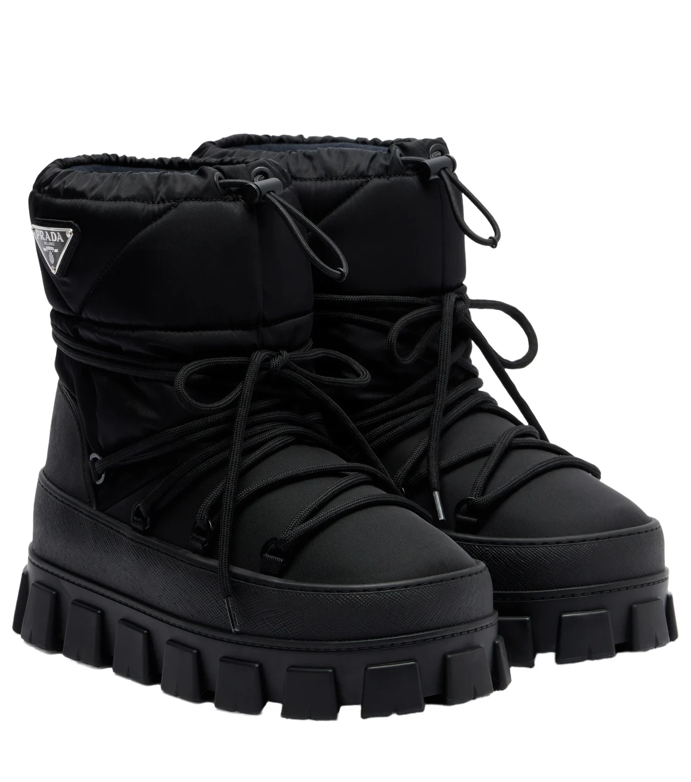 Re-Nylon gabardine snow boots