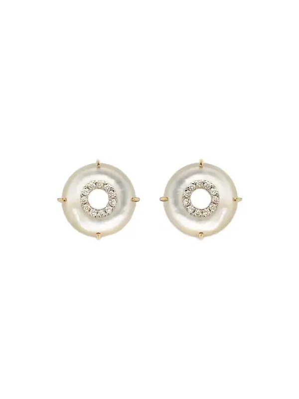 14kt gold earrings with diamonds and pearls 14kt gold earrings with diamonds and pearls