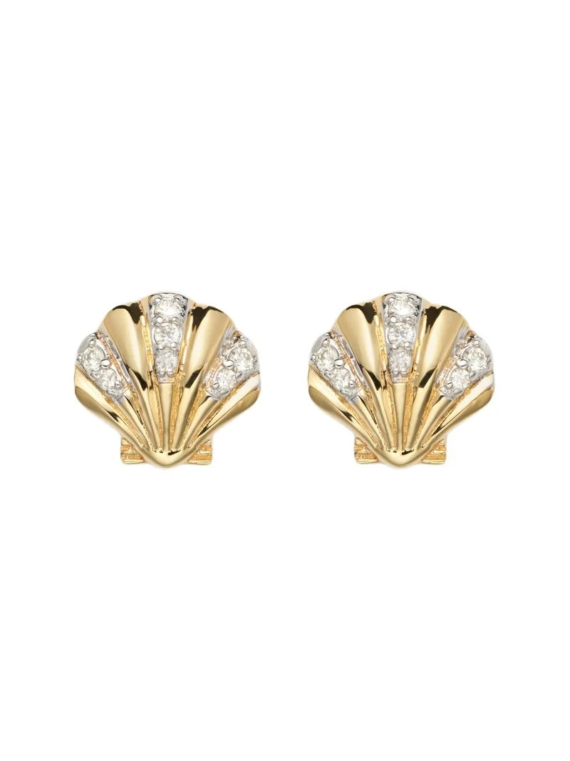 Petite Venus 14kt gold stud earrings with diamonds Petite Venus 14kt gold stud earrings with diamonds