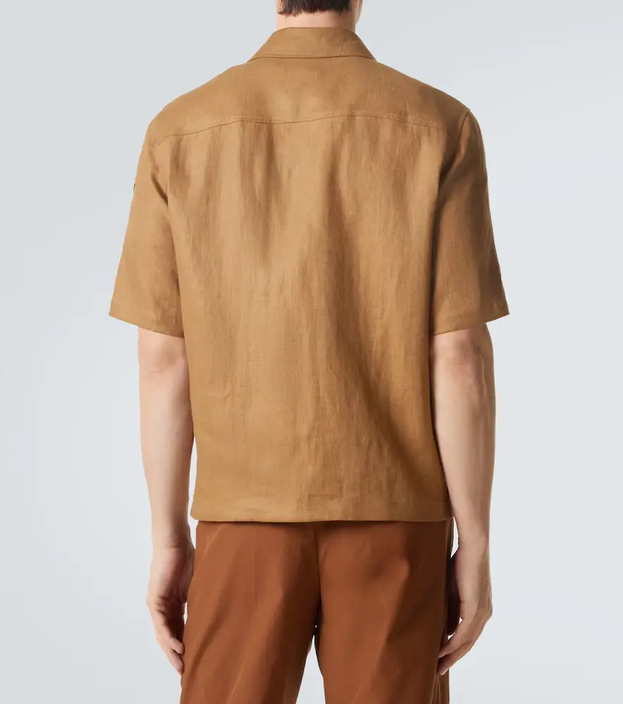 Moncler Linen twill zip-up shirt | Thumbnail 2 Moncler Linen twill zip-up shirt | Thumbnail 2