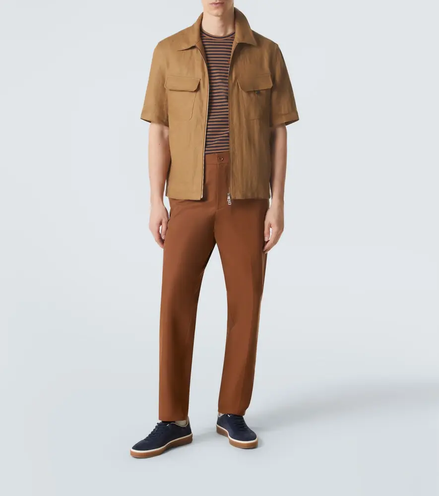 Moncler Linen twill zip-up shirt | Thumbnail 6 Moncler Linen twill zip-up shirt | Thumbnail 6