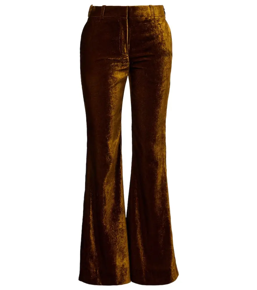 Nina Ricci Velvet flared pants | Image 1 Nina Ricci Velvet flared pants | Image 1