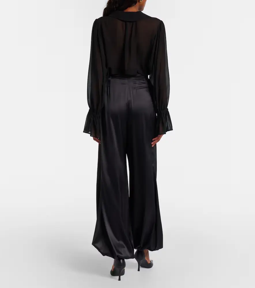 Nina Ricci Silk-blend satin wide-leg pants | Thumbnail 4