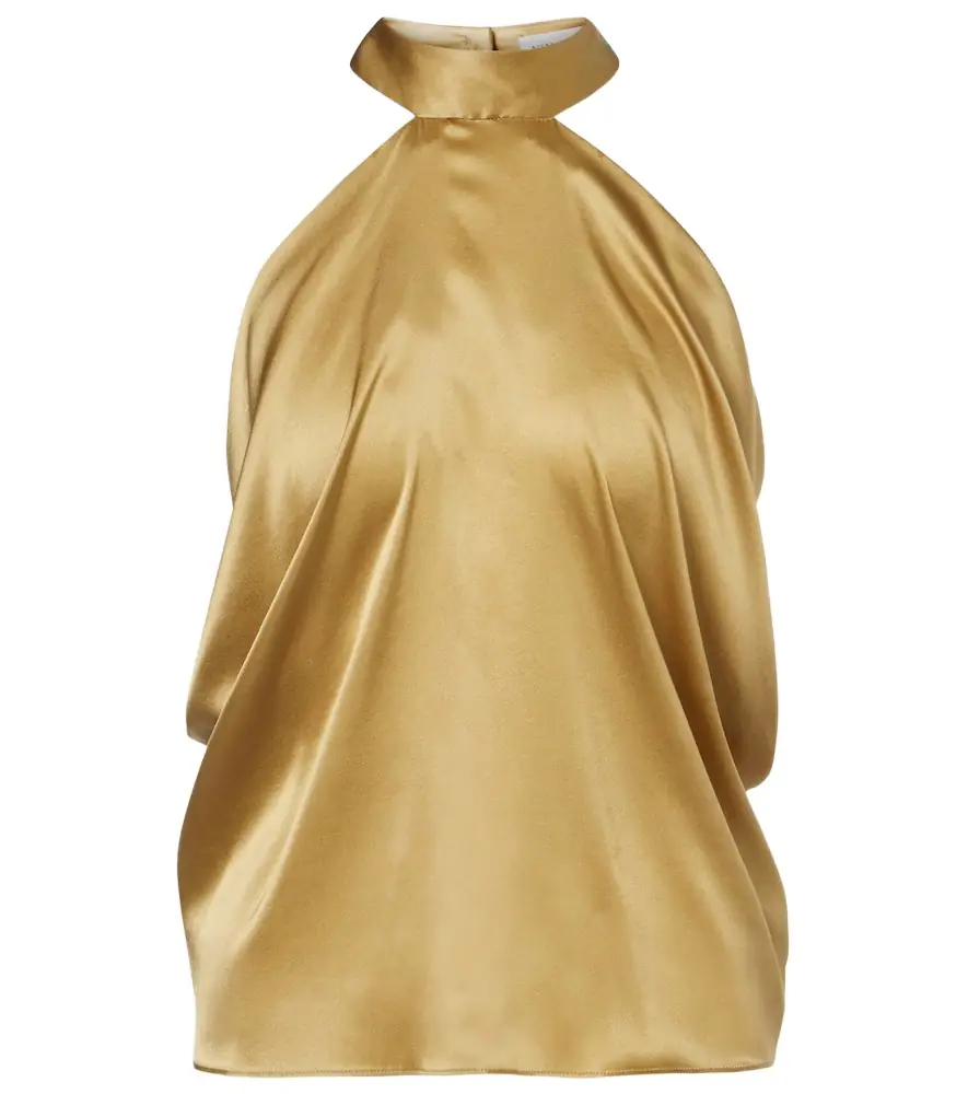 Nina Ricci Open-back silk-blend satin top | Image 1 Nina Ricci Open-back silk-blend satin top | Image 1