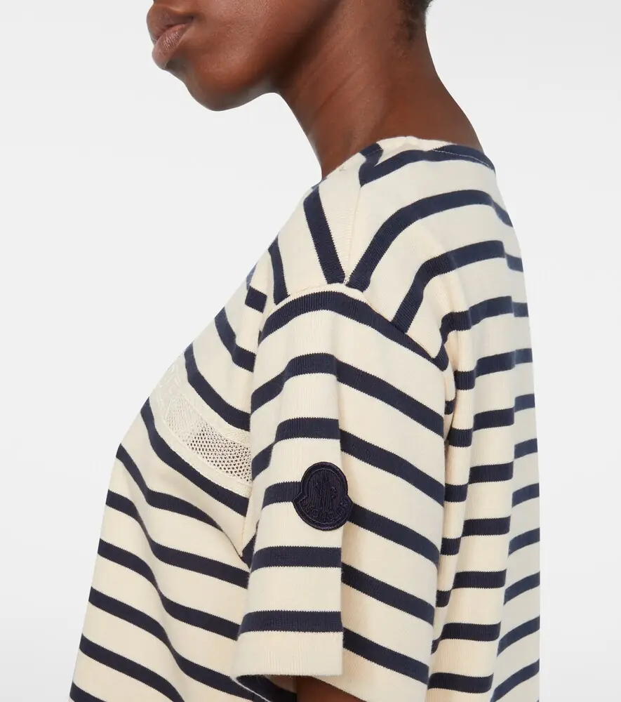 Moncler Striped cotton jersey T-shirt | Thumbnail 4 Moncler Striped cotton jersey T-shirt | Thumbnail 4