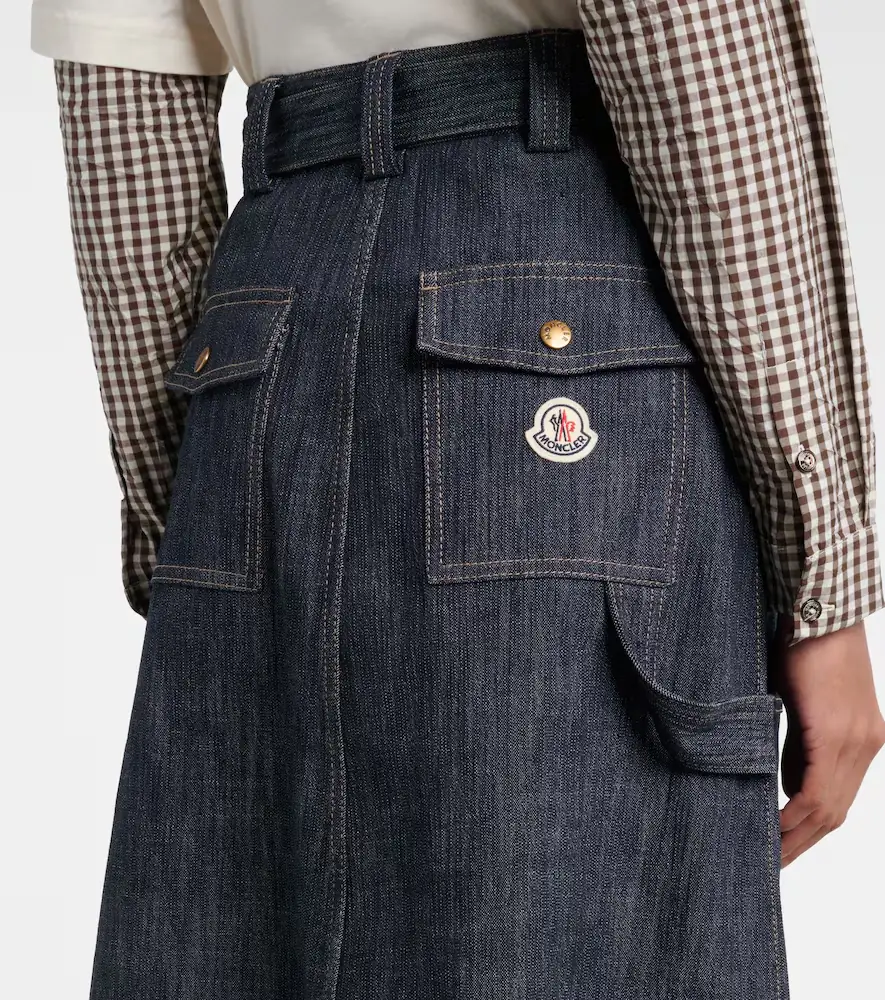 Moncler Belted denim midi skirt | Thumbnail 2 Moncler Belted denim midi skirt | Thumbnail 2