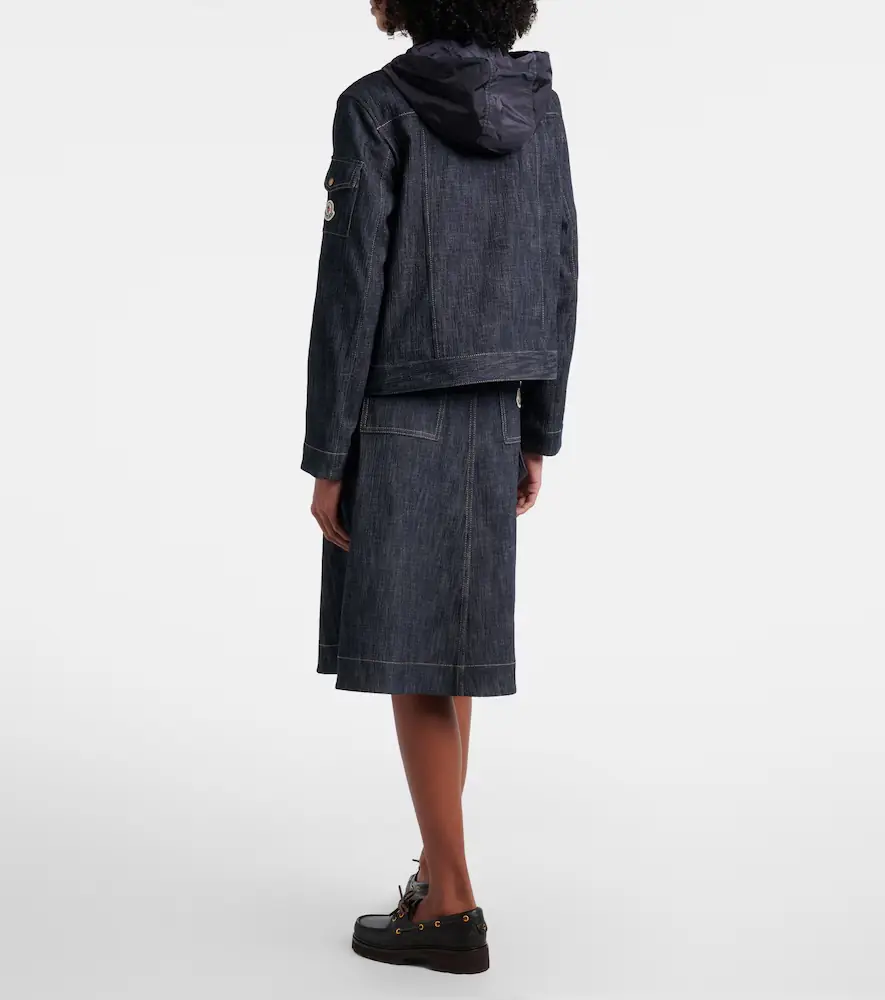 Moncler Belted denim midi skirt | Thumbnail 4 Moncler Belted denim midi skirt | Thumbnail 4