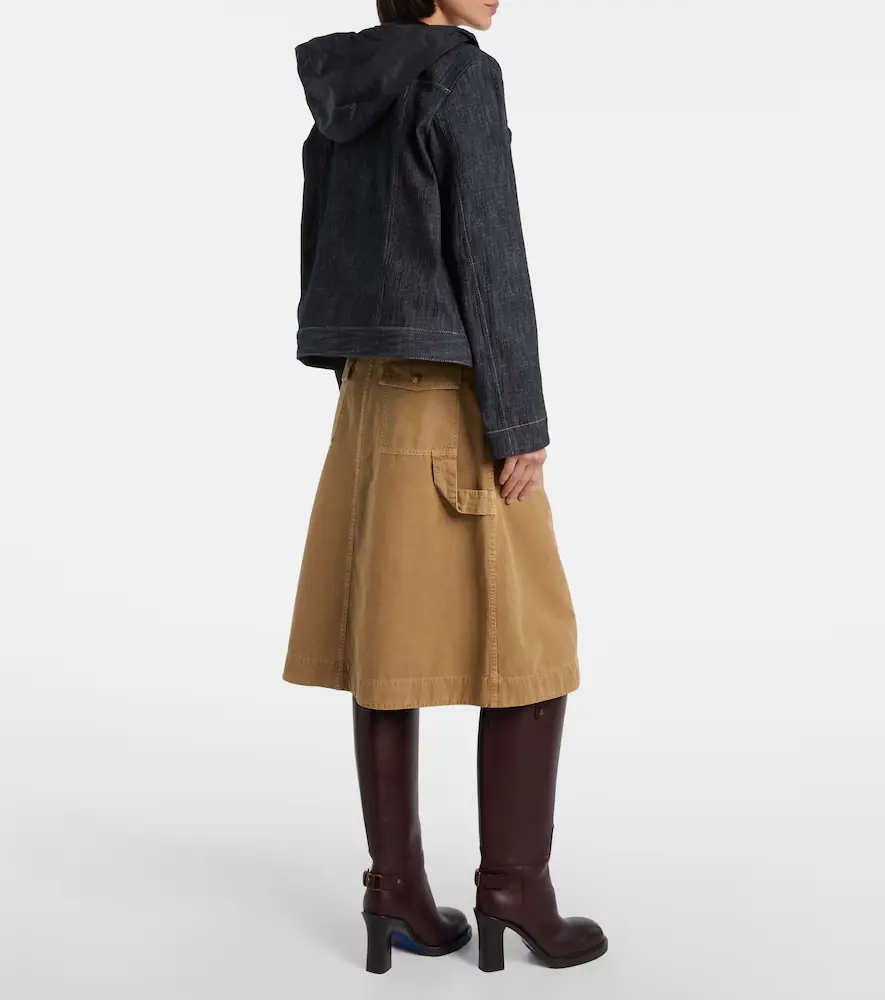 Moncler Belted denim midi skirt | Thumbnail 4 Moncler Belted denim midi skirt | Thumbnail 4