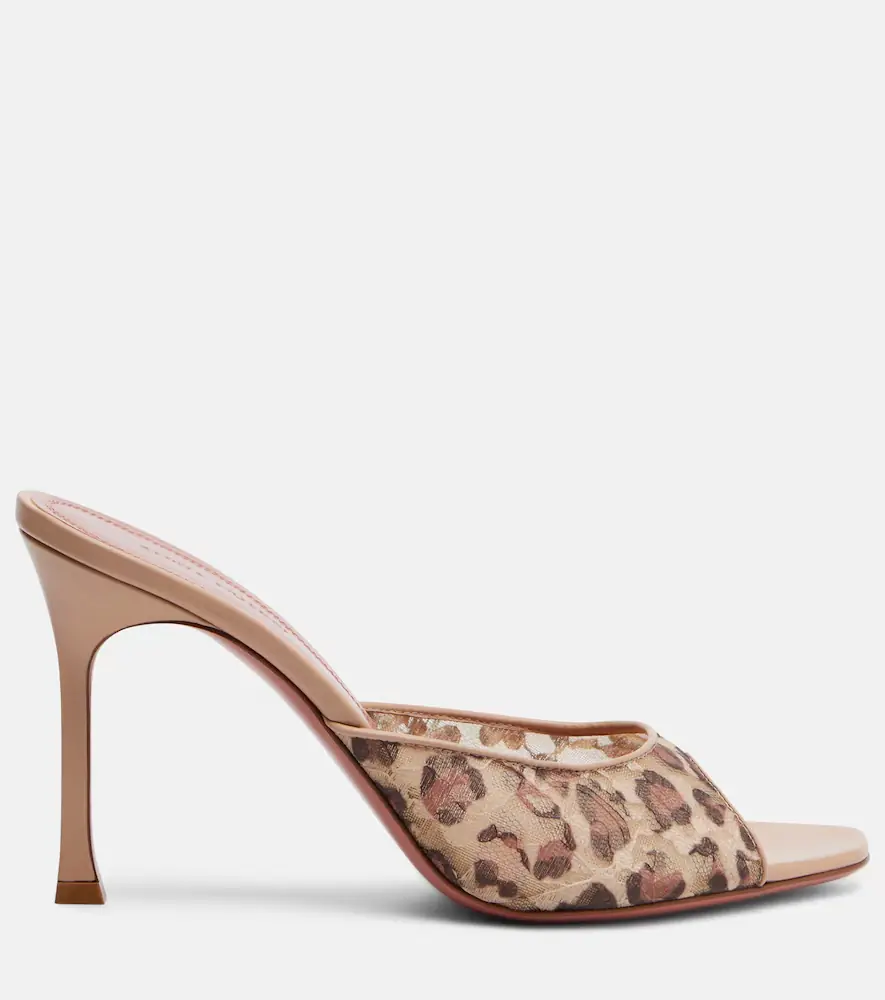 Amina Muaddi Alexa leopard-print lace mules | Thumbnail 2