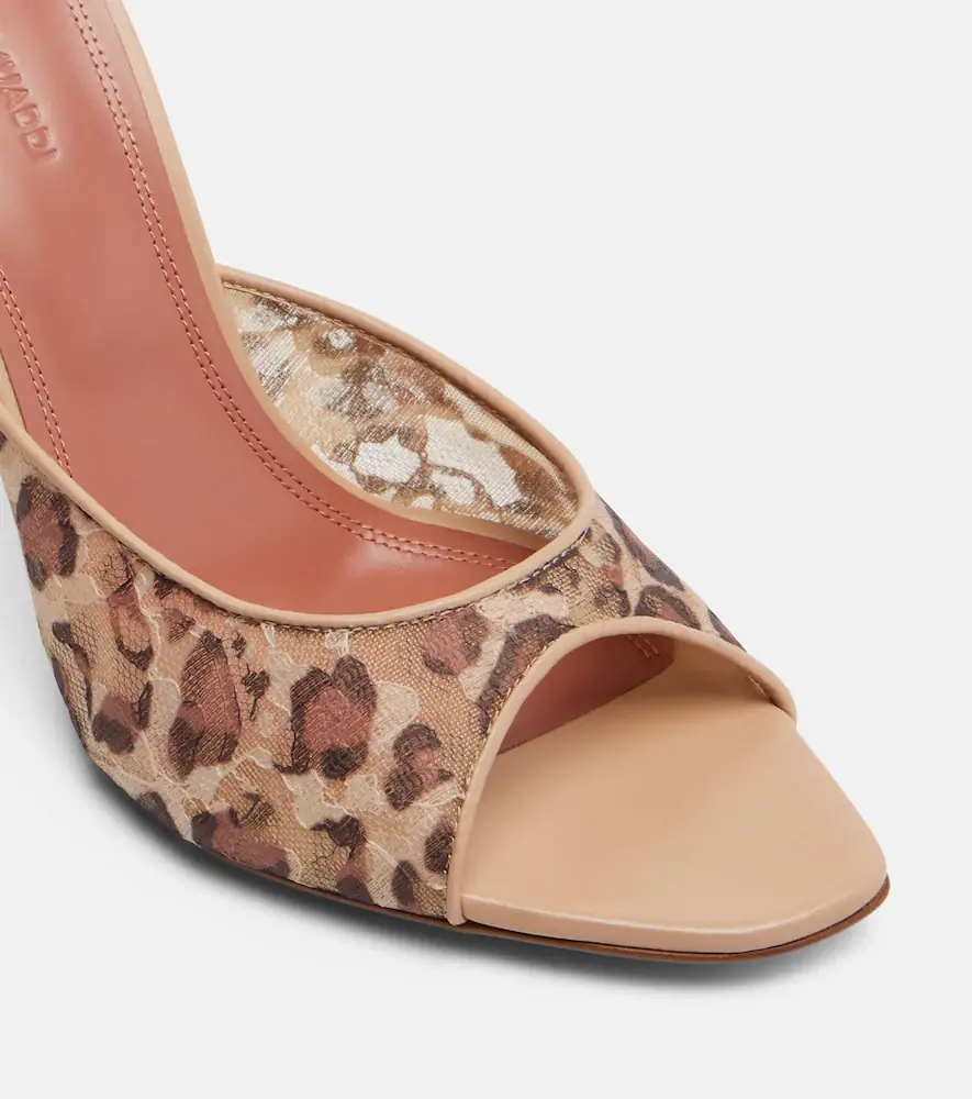 Amina Muaddi Alexa leopard-print lace mules | Thumbnail 3