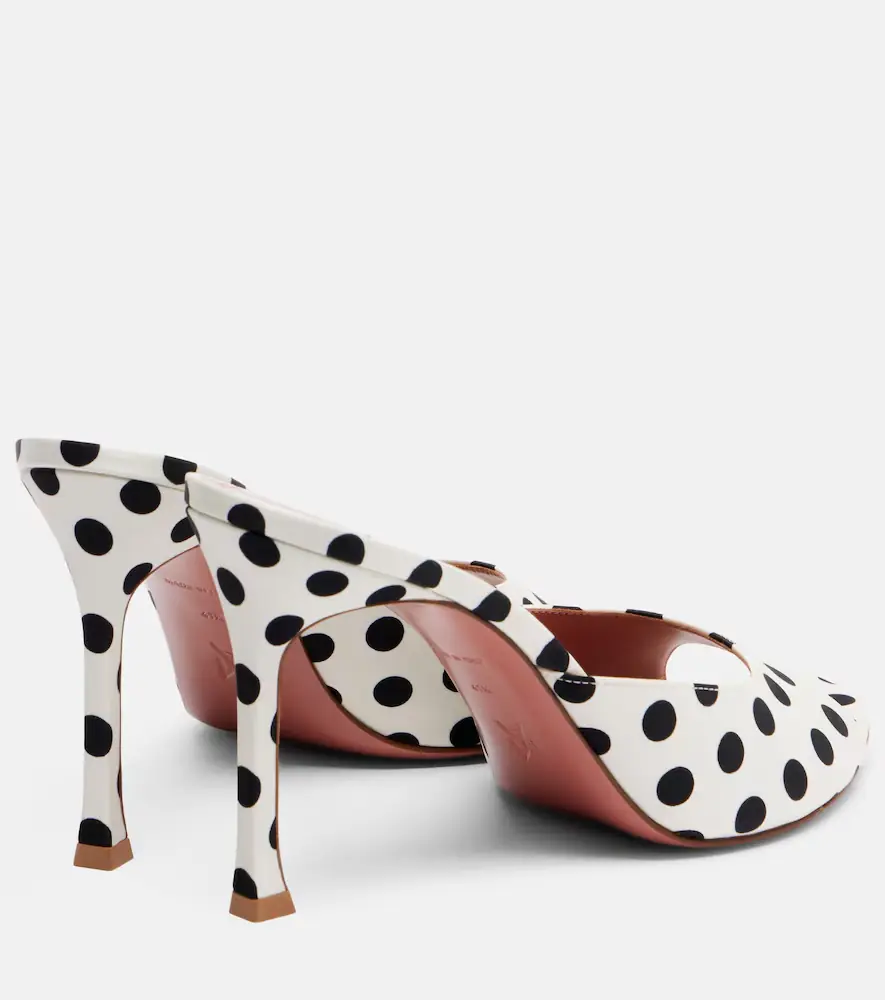 Amina Muaddi Alexa polka-dot satin mules | Thumbnail 2