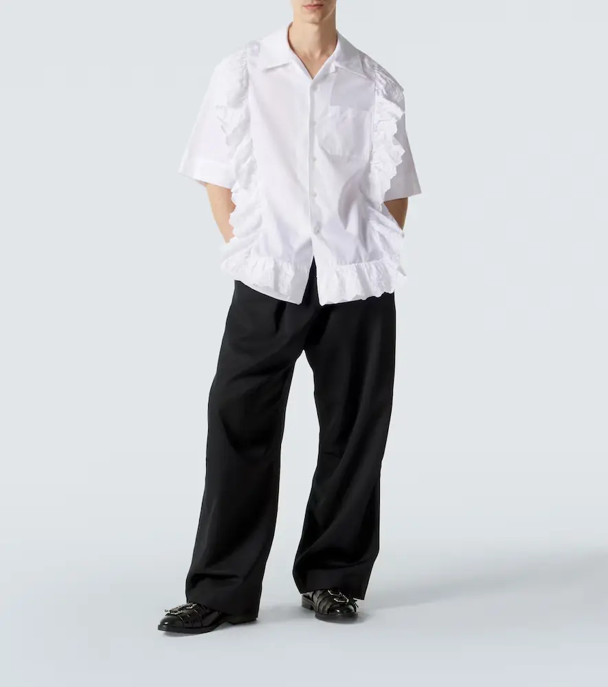 Simone Rocha Crêpe satin wide-leg pants | Thumbnail 4 Simone Rocha Crêpe satin wide-leg pants | Thumbnail 4