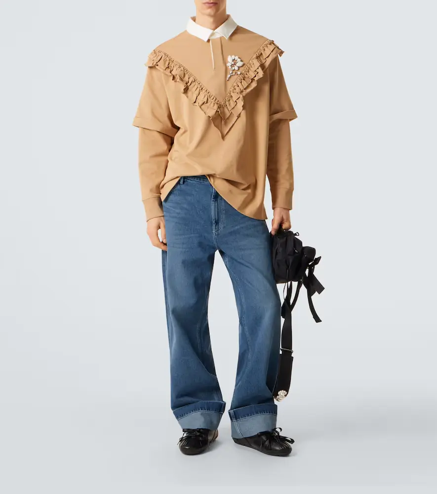 Simone Rocha Crystal-embellished straight jeans | Thumbnail 2