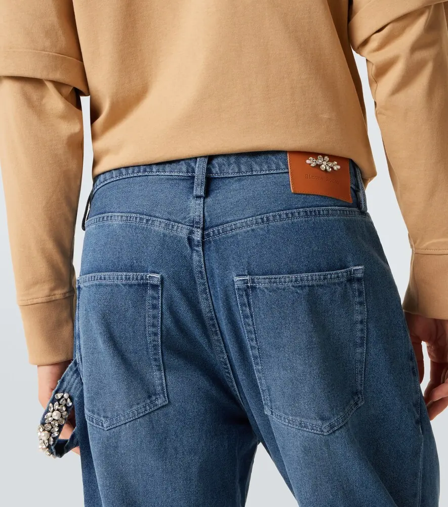 Simone Rocha Crystal-embellished straight jeans | Thumbnail 4